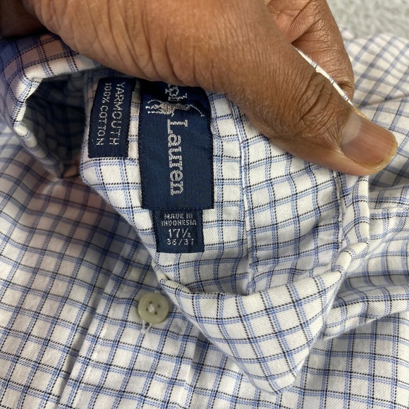 Ralph Lauren Yarmouth Gingham Button Down Shirt Long Sleeve Mens 17 1/2 36/37 - Picture 5 of 10